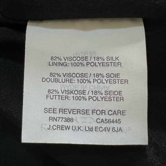 NWT JCREW Black Velvet Peplum Top SZ 8 - Picture 6 of 7